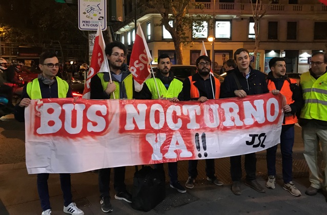 Apoyamos la campaña de Juventudes Socialistas de Leganés para reclamar un bus nocturno desde el  centro de Madrid  