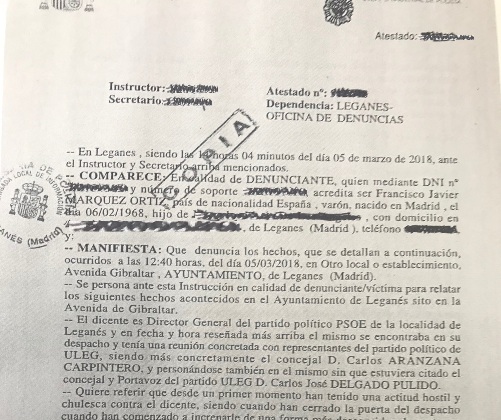El director general de Sostenibilidad denuncia al portavoz de ULEG Carlos Delgado por agresión 