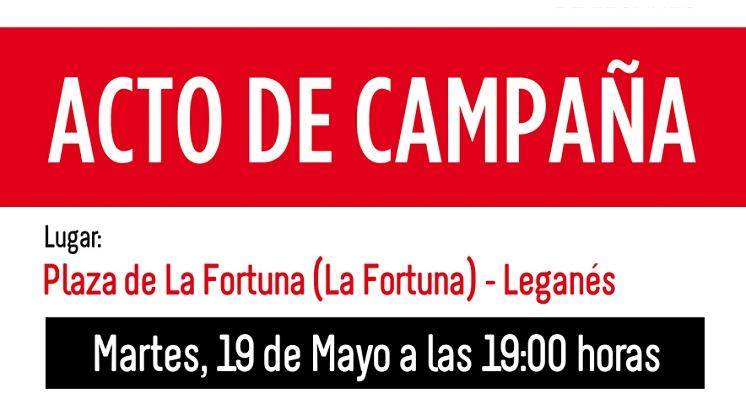 El próximo martes acto de campaña en el barrio de La Fortuna