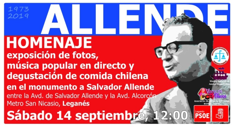 Los socialistas de Leganés recordaremos a Salvador Allende en el 46 aniversario de su muerte