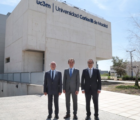 Pedro Duque visita Leganés Tecnológico para conocer el trabajo de las empresas instaladas en el Parque Científico UC3M 