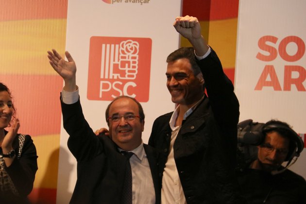Pedro Sánchez destaca que sólo el PSC de Miquel Iceta representa la concordia en las elecciones catalanas