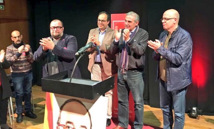 Santiago Llorente participa en la campaña catalana junto al alcalde de Sant Andreu de la Barca y el diputado José Zaragoza