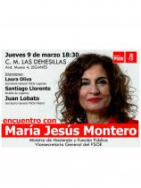 Encuentro con la ministra María Jesús Montero en Leganés 