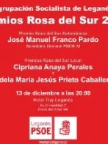 Entrega de Premios Rosa del Sur de la Agrupación Socialista de Leganés 