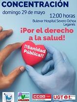 Psoe Leganés se suma a la concentración convocada este domingo por el derecho a la salud y en defensa de la sanidad pública en la Comunidad de Madrid
